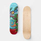 Rainbow Chameleon Skateboard (Vorderseite)