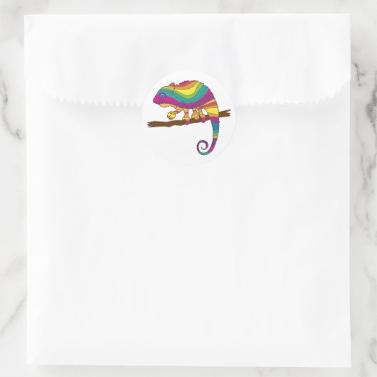 Rainbow Chameleon Stickers (Tasche)