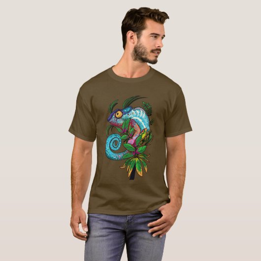 Rainbow Chameleon T-Shirt (Vorne ganz)