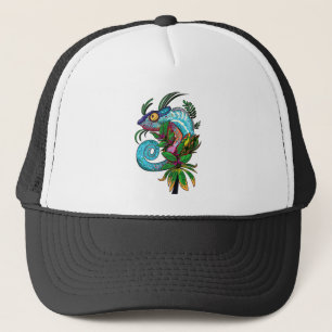 Rainbow Chameleon Truckerkappe