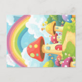 Rainbow-Champignons 3 Postkarte (Vorderseite)