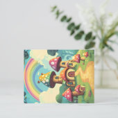 Rainbow-Champignons 4 Postkarte (Stehend Vorderseite)
