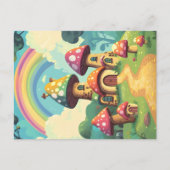 Rainbow-Champignons 4 Postkarte (Vorderseite)