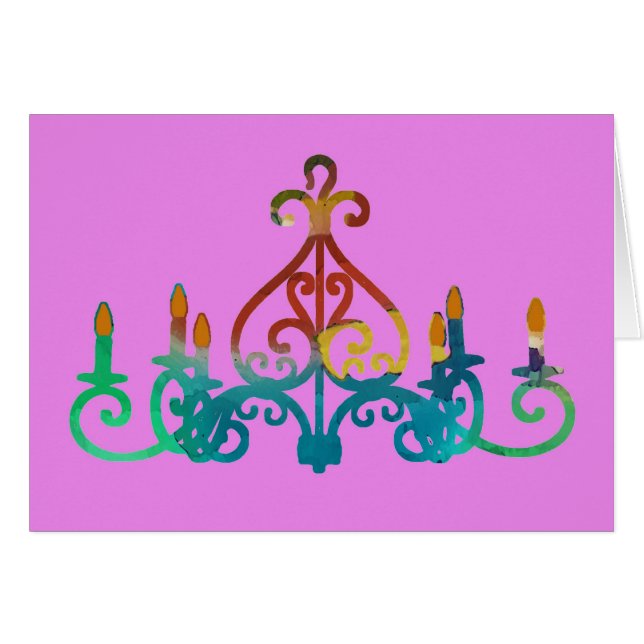 Rainbow Chandelier ~ Karte (Vorderseite (Horizontal))
