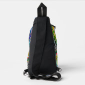 Rainbow Checkerboard Digitale Kunst Crossbody Bag (Rückseite)