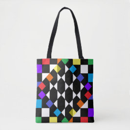 Rainbow Checkerboard Fashion Beach Picnic Totes Tasche