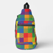 Rainbow Checkerboard Pride Buffalo Karo Kariert Crossbody Bag (Vorderseite)
