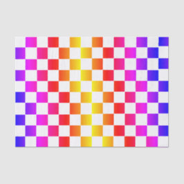 Rainbow-Checkerboard Seidenpapier