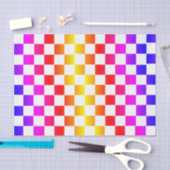 Rainbow-Checkerboard Seidenpapier (Handwerk)