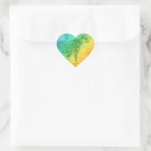 Rainbow Cheetah Herz-Aufkleber (Tasche)