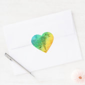 Rainbow Cheetah Herz-Aufkleber (Umschlag)