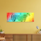 Rainbow Cheetah Leinwanddruck (Insitu (Wohnzimmer))