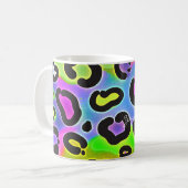 Rainbow Cheetah Leopard Colour Glamour Kaffeemasch Kaffeetasse (Vorderseite Links)