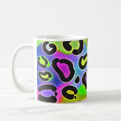 Rainbow Cheetah Leopard Colour Glamour Kaffeemasch Kaffeetasse (Links)