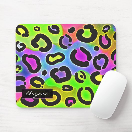Rainbow Cheetah Leopard Computer Mouse Pad Mousepad (Mit Mouse)