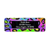 Rainbow Cheetah Leopard Party Address Labels (Vorne)
