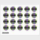 Rainbow Cheetah Leopard Print Party Stickers (Blatt)