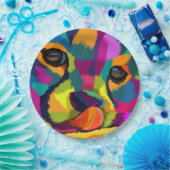 Rainbow Cheetah Pappteller (Party)