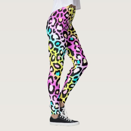Rainbow Cheetah Print Leggings (Rechts)