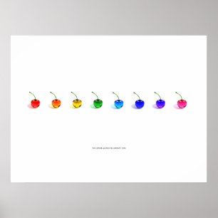 Rainbow Cherries Poster