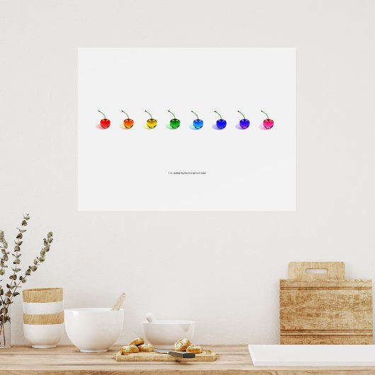 Rainbow Cherries Poster (Küche)