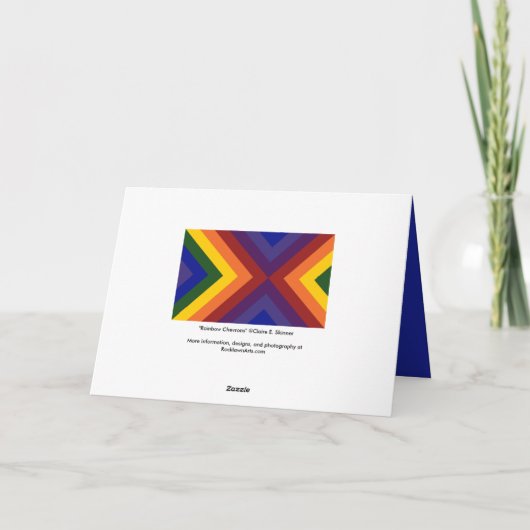 Rainbow Chevrons Dankeskarte (Rückseite)