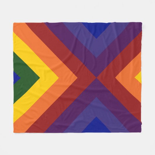 Rainbow Chevrons Fleecedecke (Vorderseite (Horizontal))