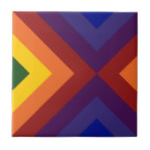 Rainbow Chevrons Fliese (Vorderseite)