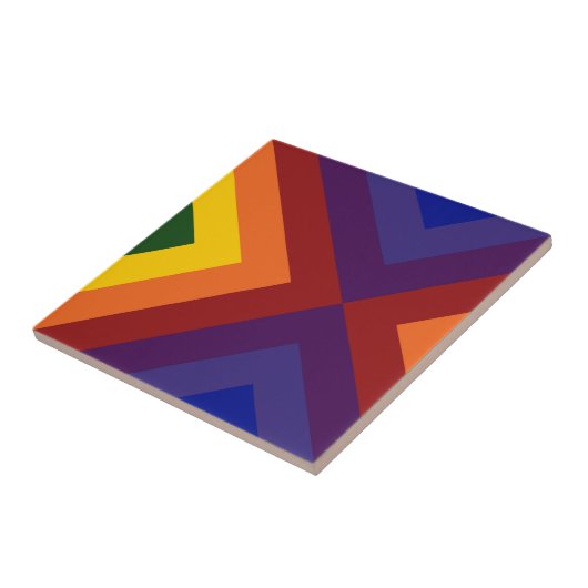 Rainbow Chevrons Fliese (Seite)