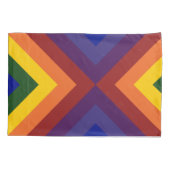 Rainbow Chevrons Geometrisches Muster Kissenbezug (Rückseite-Links)