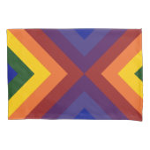 Rainbow Chevrons Geometrisches Muster Kissenbezug (Vorderseite-Links)