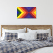 Rainbow Chevrons Leinwanddruck (Insitu (Schlafzimmer))