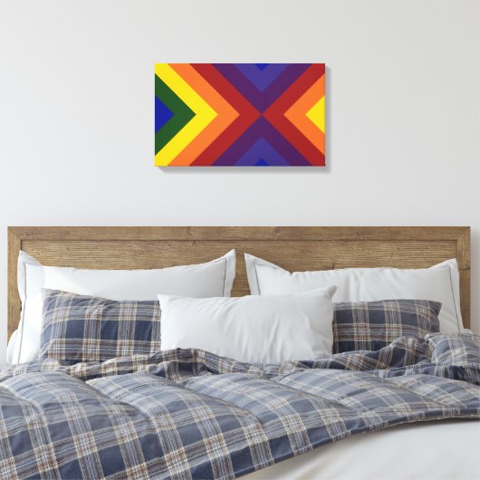 Rainbow Chevrons Leinwanddruck (Insitu (Schlafzimmer))