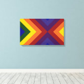 Rainbow Chevrons Leinwanddruck (Insitu (Holzboden))
