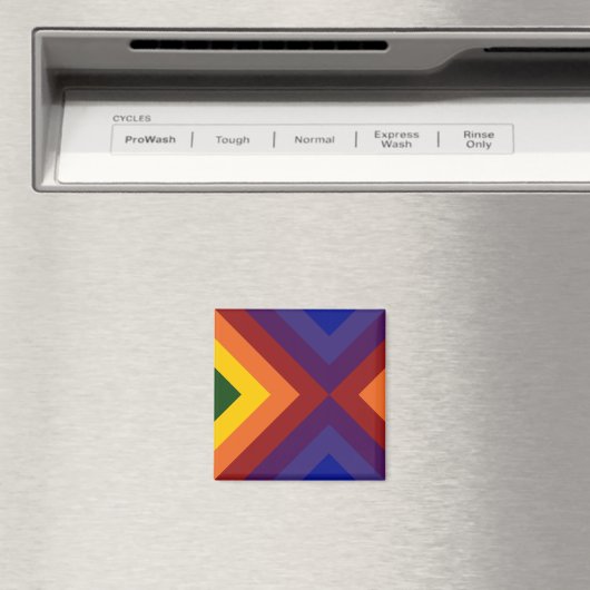 Rainbow Chevrons Magnet (In Situ (Geschirrspüler))