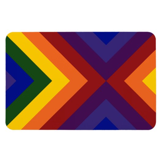Rainbow Chevrons Magnet (Horizontal)