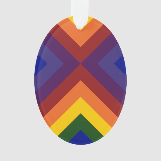 Rainbow Chevrons Ornament (Vorderseite)