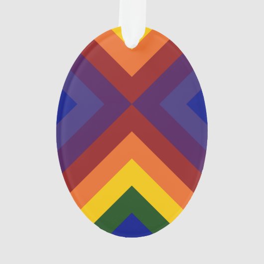 Rainbow Chevrons Ornament (Rückseite)