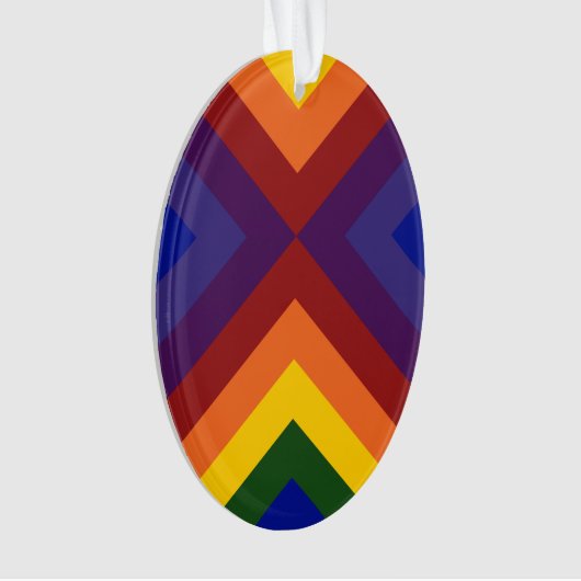 Rainbow Chevrons Ornament (Vorderseite)