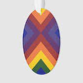 Rainbow Chevrons Ornament (Vorderseite)