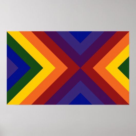 Rainbow Chevrons Poster (Vorne)