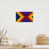 Rainbow Chevrons Poster (Küche)
