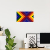 Rainbow Chevrons Poster (Heimbüro)