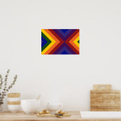 Rainbow Chevrons Poster (Küche)