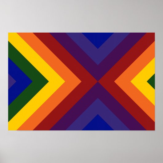 Rainbow Chevrons Poster (Vorne)