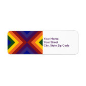 Rainbow Chevrons Rückadresslabel (Vorne)