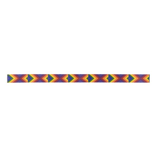 Rainbow Chevrons Satinband (Vorderseite)