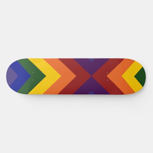 Rainbow Chevrons Skateboard (Horizontal)