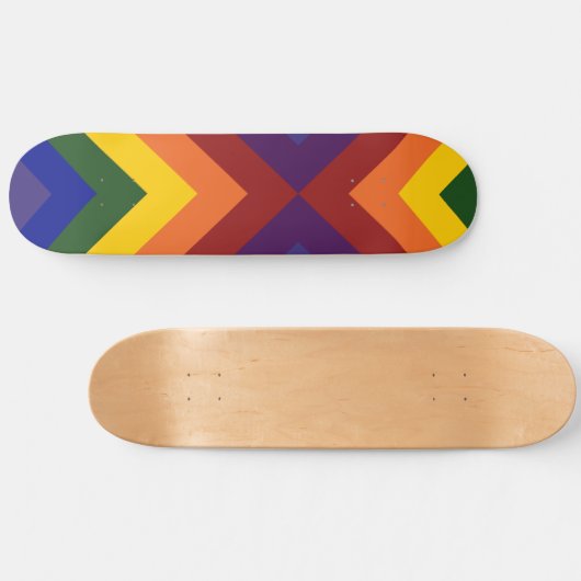 Rainbow Chevrons Skateboard (Horizontal)