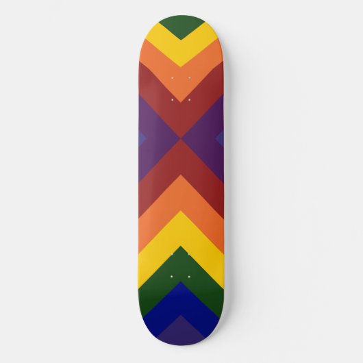 Rainbow Chevrons Skateboard (Vorderseite)